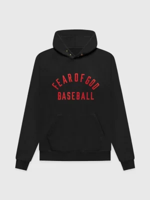 Essentials Fear of God Baseball Black Hoodie