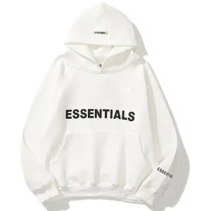 Essentials x Oversized Hoodie White