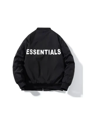 Essentials Iridescent Puffer Jacket Black