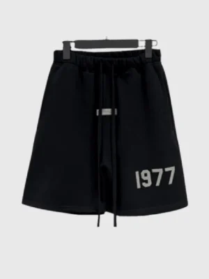 Fear of God Essentials 1977 Logo Shorts Black