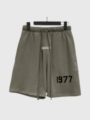 Fear of God Essentials 1977 Logo Shorts Dark Grey
