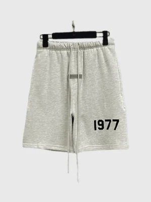 Fear of God Essentials 1977 Logo Shorts Grey