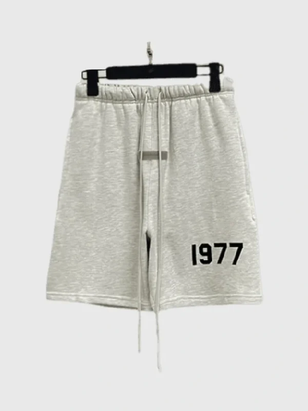 Fear of God Essentials 1977 Logo Shorts Grey