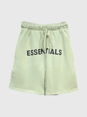 Fear of God Essentials Logo Shorts Green