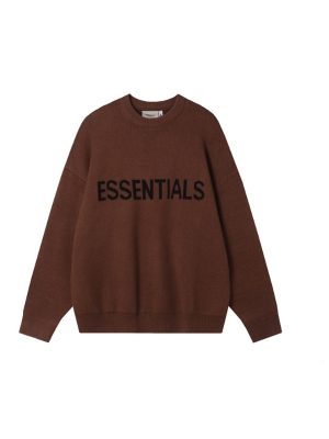 Fear of God Essentials Knitted Harvest Sweatshirt Brown