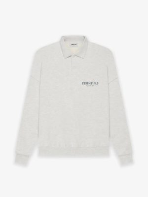 Fear of God Essentials Long Sleeve Sweatshirt Polo Gray
