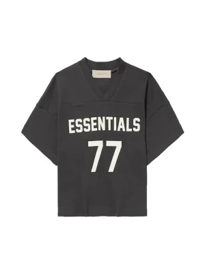 Essentials Fear Of God Kids Football T Shirt Black