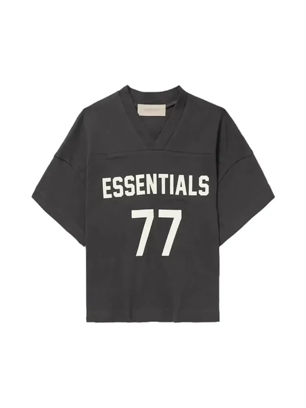 Essentials Fear Of God Kids Football T Shirt Black