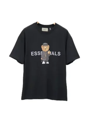 Loose Letter Bear printing Essentials T Shirt Logo