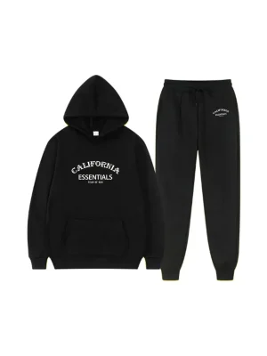California Fear OF God Essentials Tracksuit Black