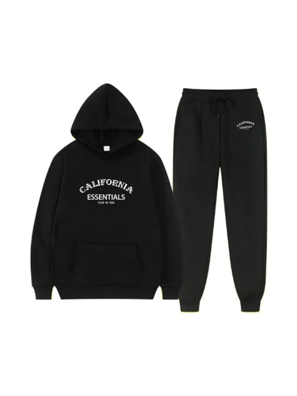 California Fear OF God Essentials Tracksuit Black