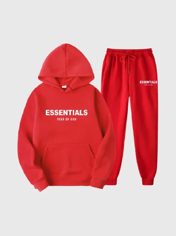 Essentials Fear of God Tracksuit Red