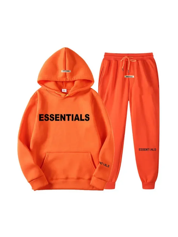 Essentials Spring Hooded Tracksuit Orange