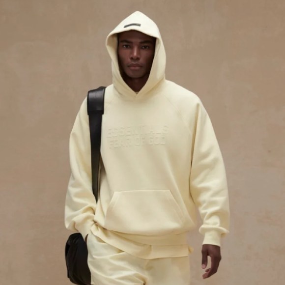 Essentials Fear of God cream hoodie